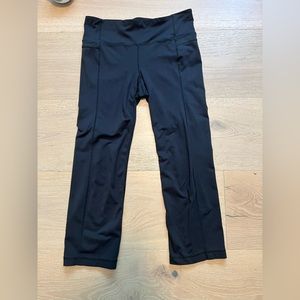 Athleta Straight Up Crop Leggings black large style 983309